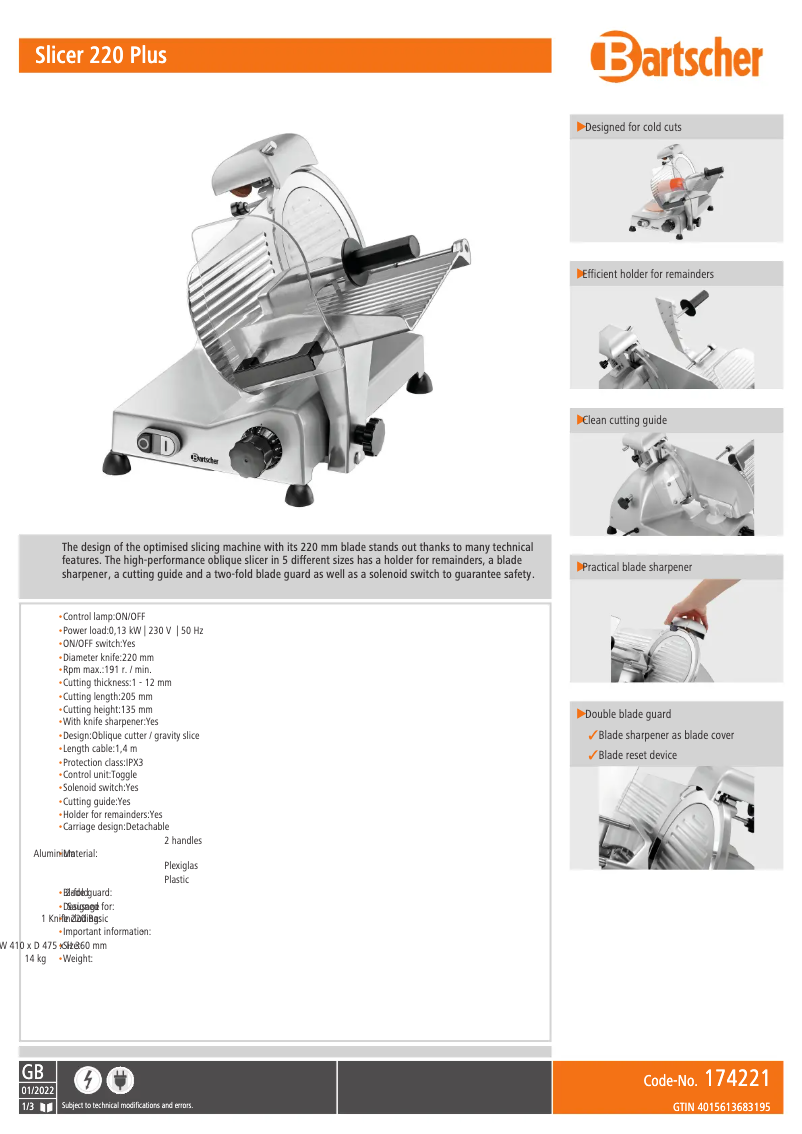 Image de la première page du manuel de l'appareil 174221