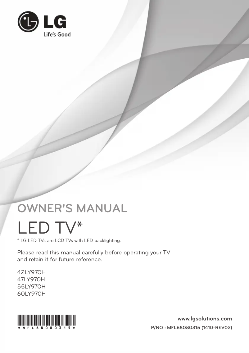 Página 1 del manual Manual de usuario LG 42LY970H