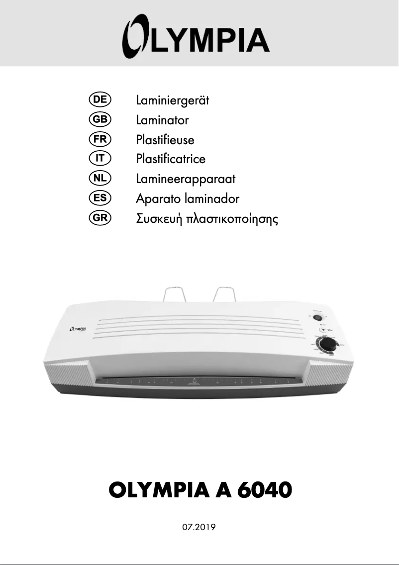 Página 1 del manual Manual de usuario Olympia A 6040