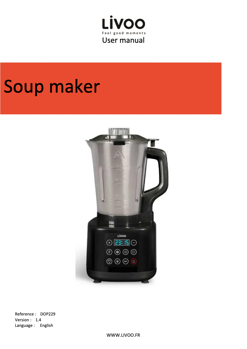 Page n°1 - Manuel utilisateur Livoo DOP229