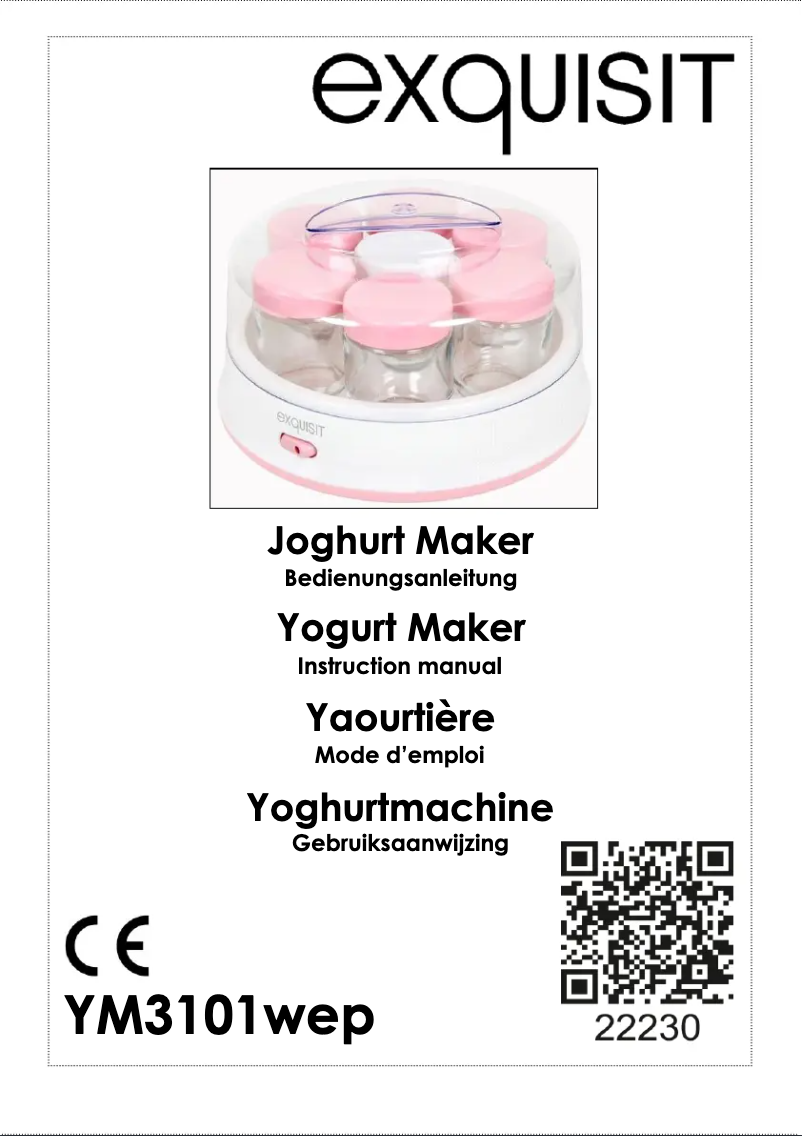 Page 1 de la notice Manuel utilisateur Exquisit YM 3101 wep