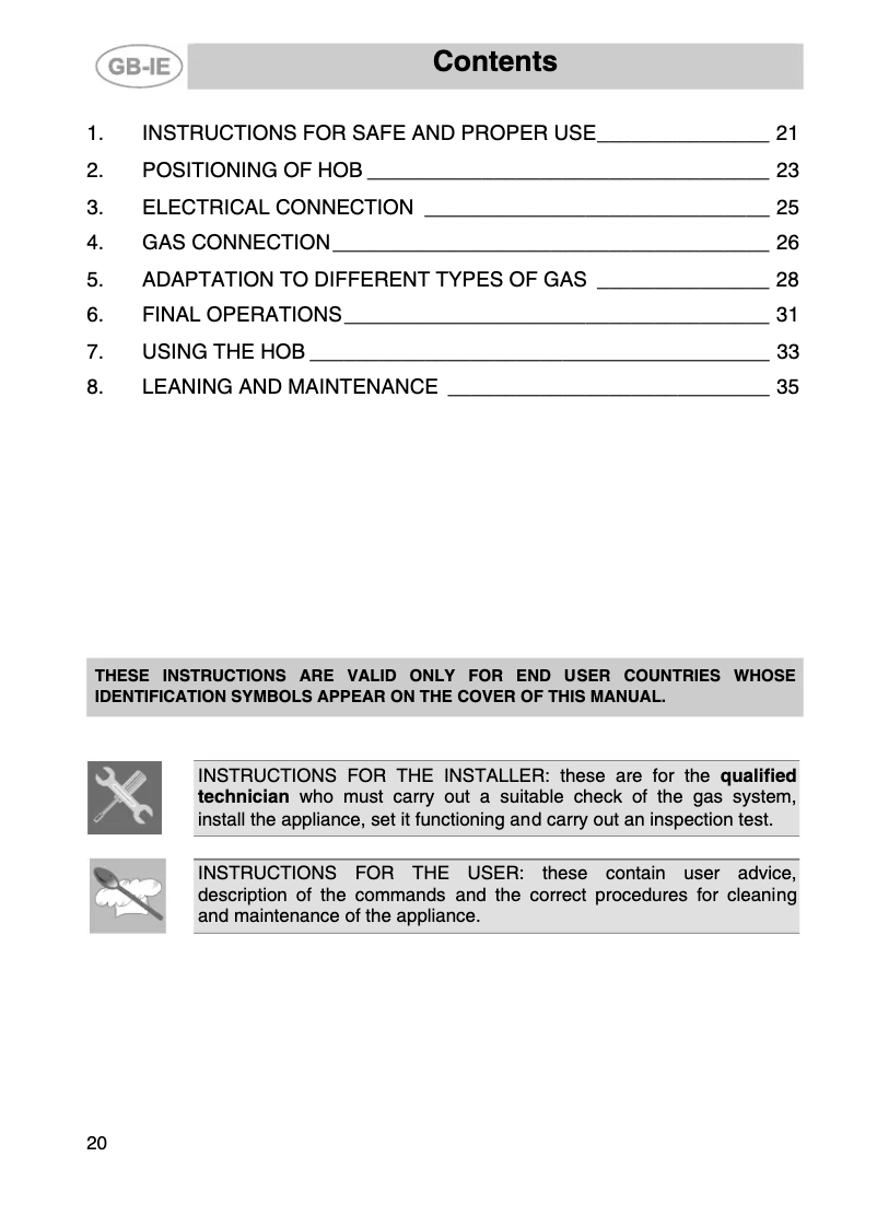 Page n°1 - Manuel utilisateur Smeg SE97CXG