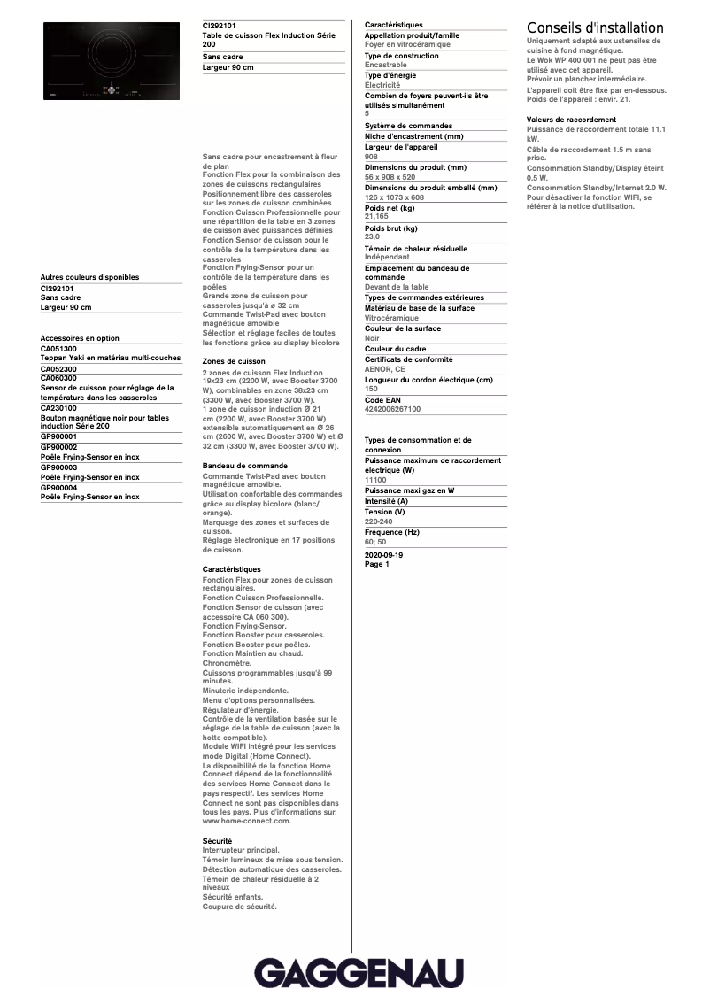 Imagen de la primera página del manual del dispositivo CI292101