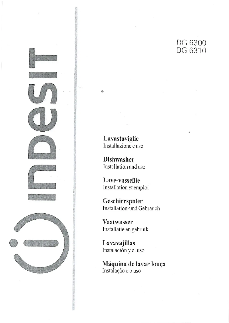 Page 1 de la notice Manuel utilisateur Indesit DG 6310