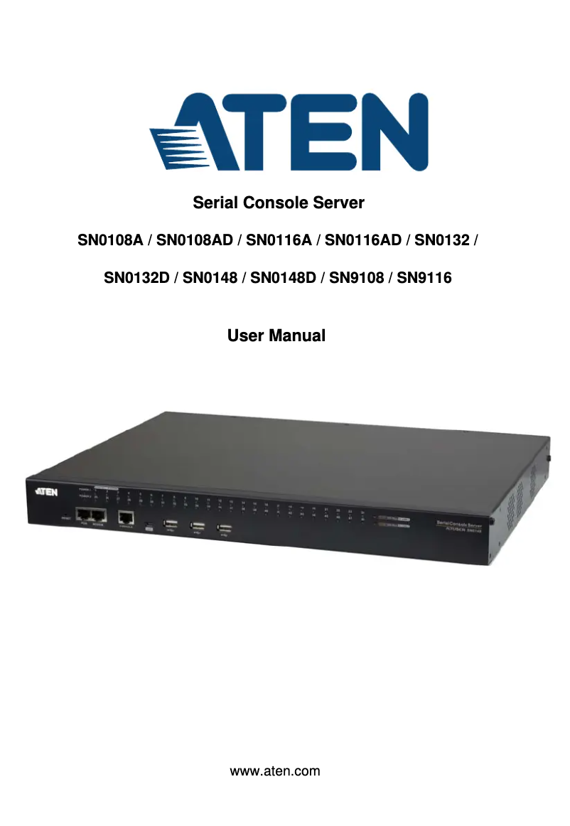 Page 1 de la notice Manuel utilisateur ATen SN0116A