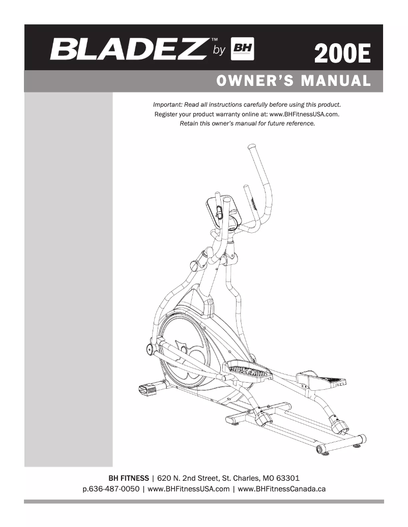 Página 1 del manual Manual de usuario Bladez 200E