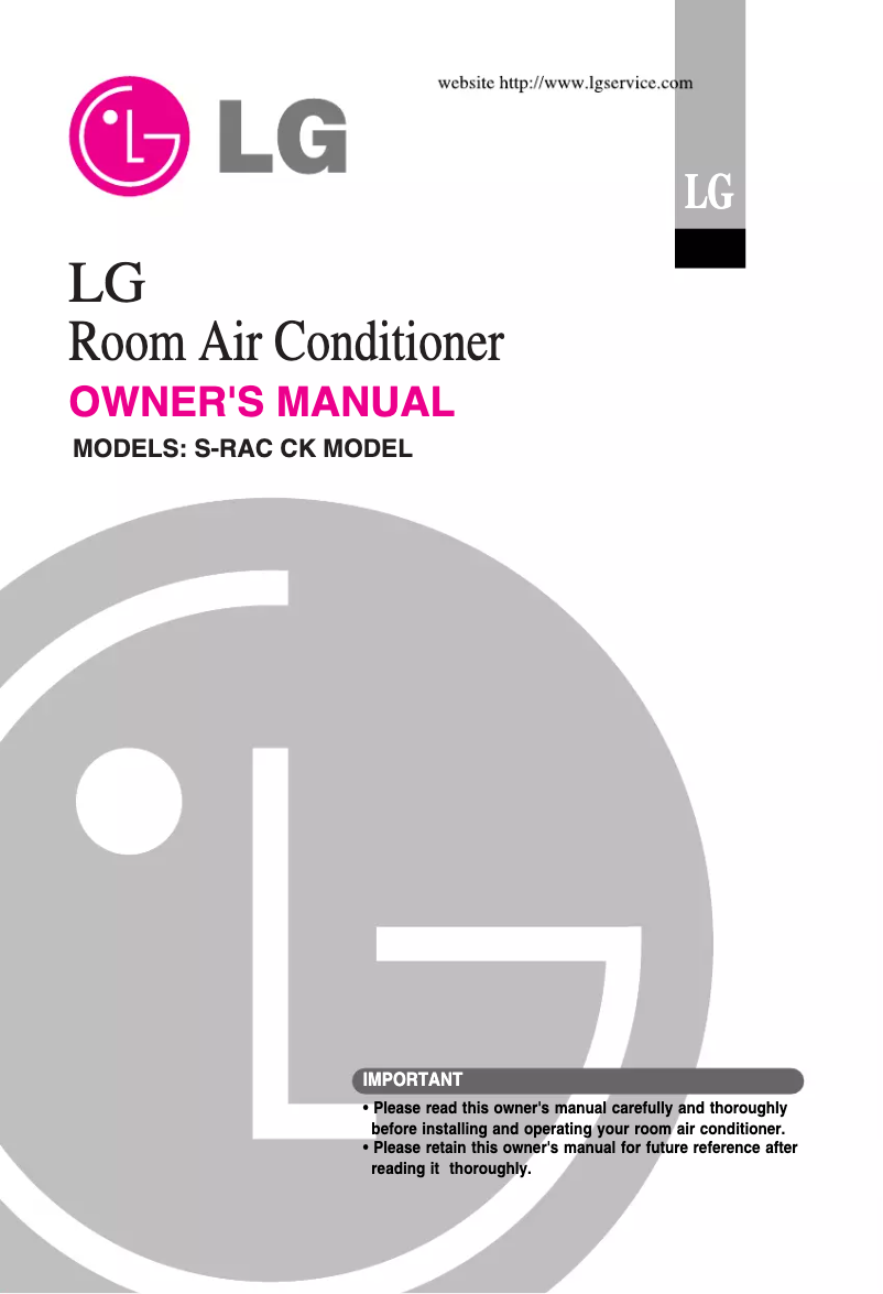 Page n°1 - Manuel utilisateur LG LSNH096QGA2