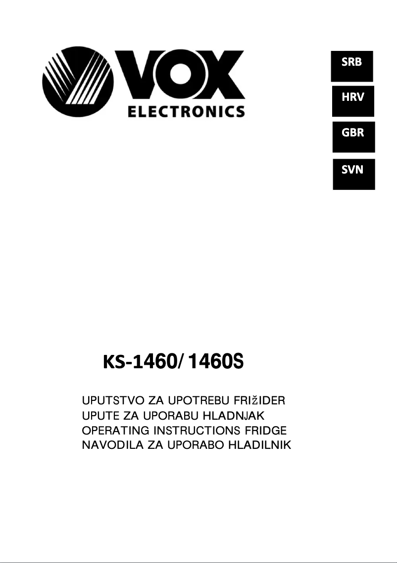 Image de la première page du manuel de l'appareil KS1460S