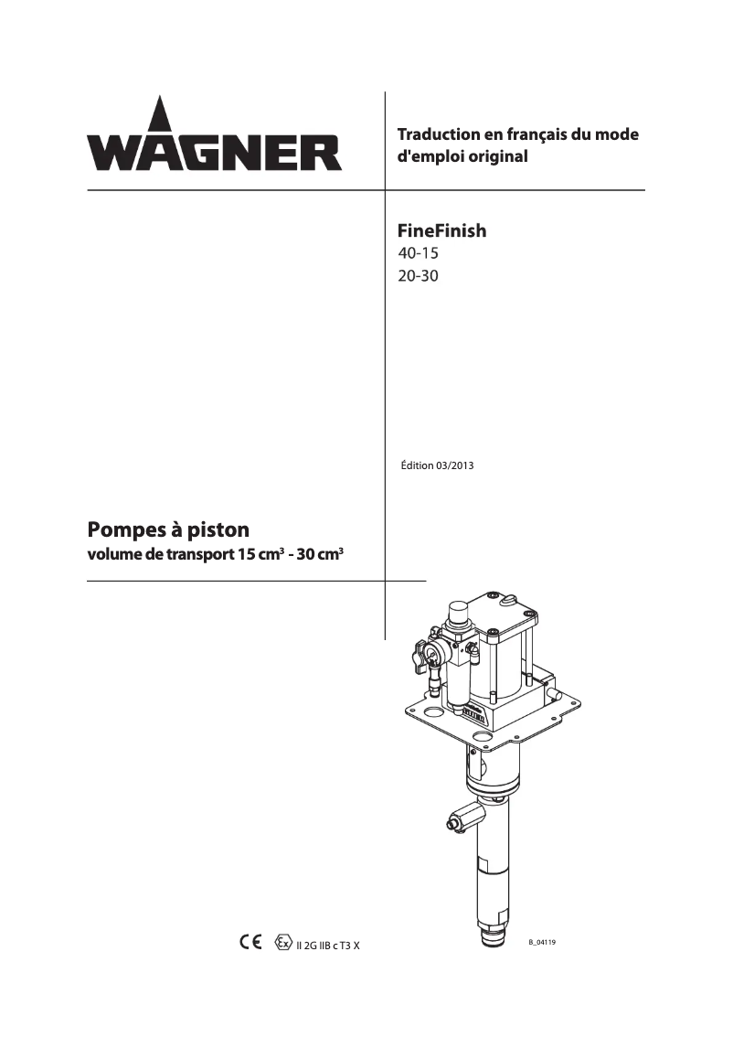 Page 1 de la notice Manuel utilisateur Wagner FineFinish 20-30 S