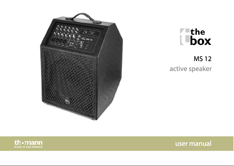 Page 1 de la notice Manuel utilisateur The Box MS 12