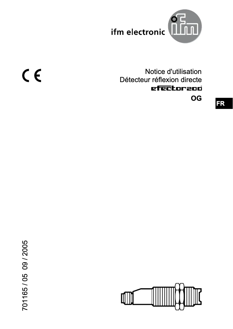 Page 1 de la notice Manuel utilisateur IFM OG5114