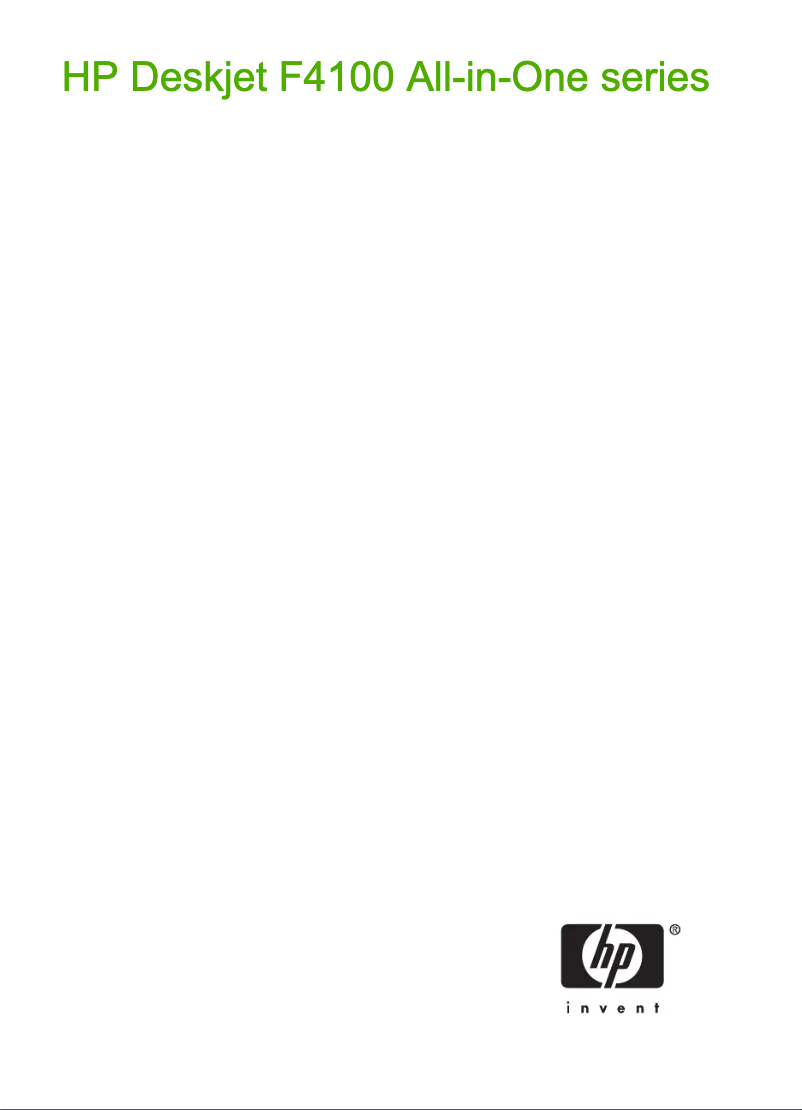 Image de la première page du manuel de l'appareil Deskjet F4140