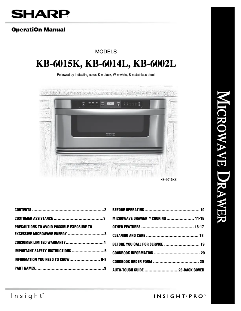 Image de la première page du manuel de l'appareil KB-6002L