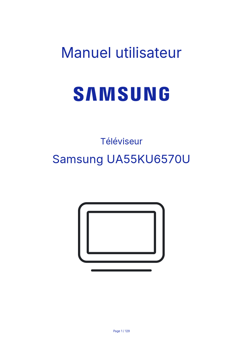 Page n°1 - Manuel utilisateur Samsung UA55KU6570U
