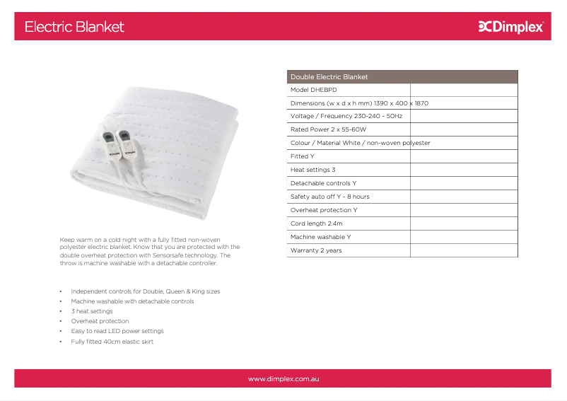 Image de la première page du manuel de l'appareil DHEBPD