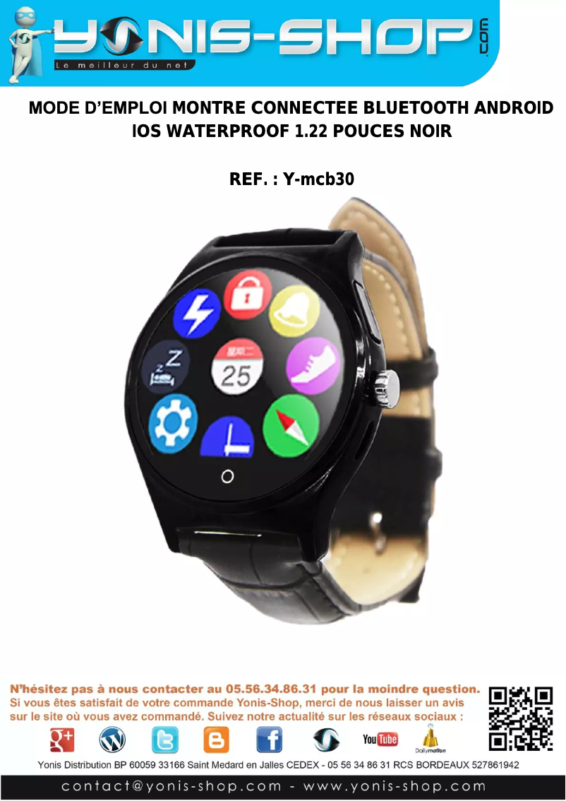 Page n°1 - Manuel utilisateur Yonis Y-MCB30