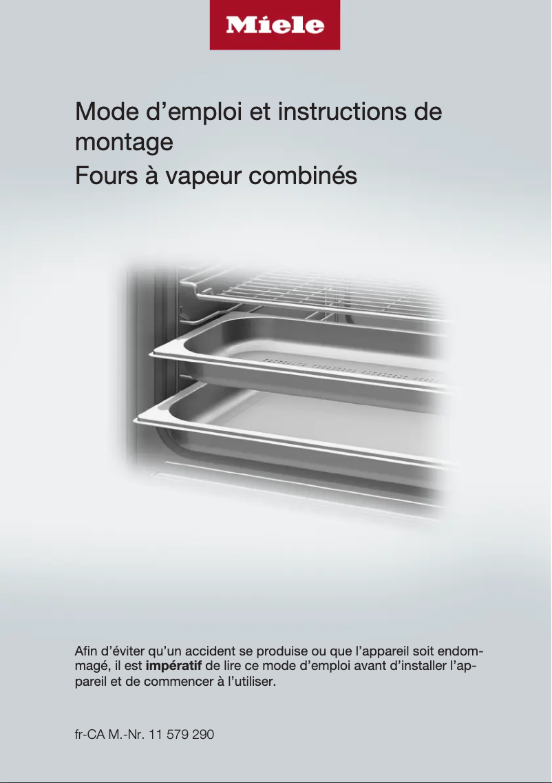 Page n°1 - Manuel utilisateur Miele DGC 7775