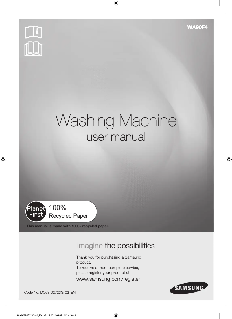 Image de la première page du manuel de l'appareil WA90F4