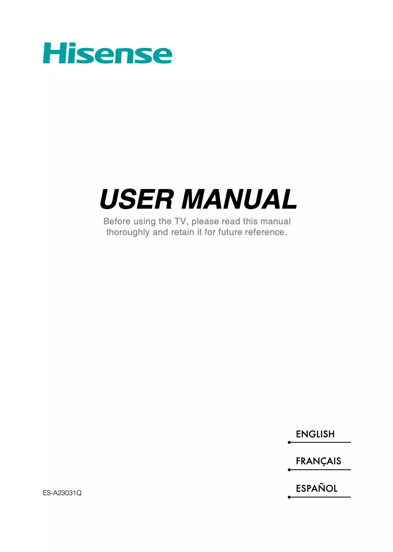 Page n°1 - Manuel utilisateur Hisense 55U7K