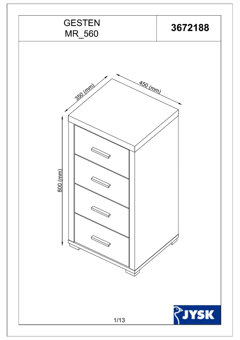 Image de la première page du manuel de l'appareil Gesten (45x80x35)