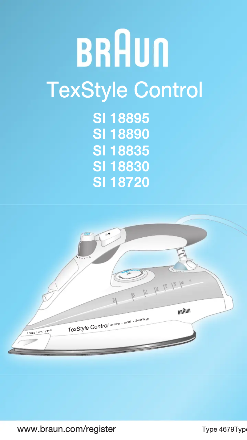 Página 1 del manual Manual de usuario Braun TexStyle Control SI 18830