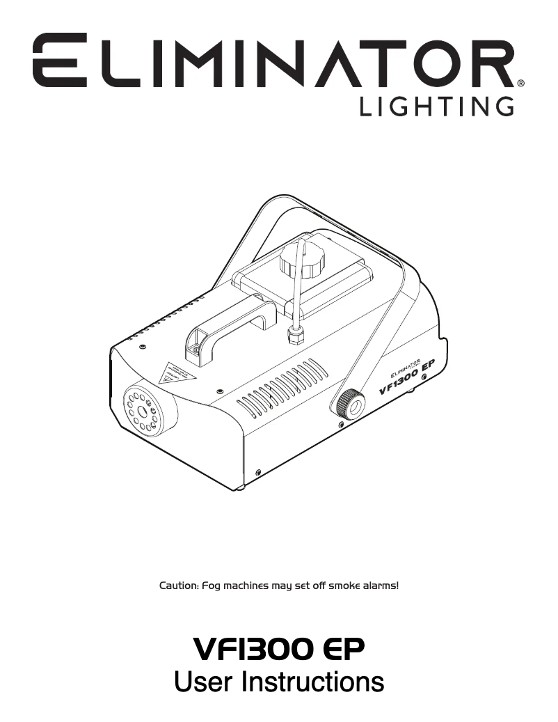 Page n°1 - Manuel utilisateur Eliminator Lighting VF1300 EP