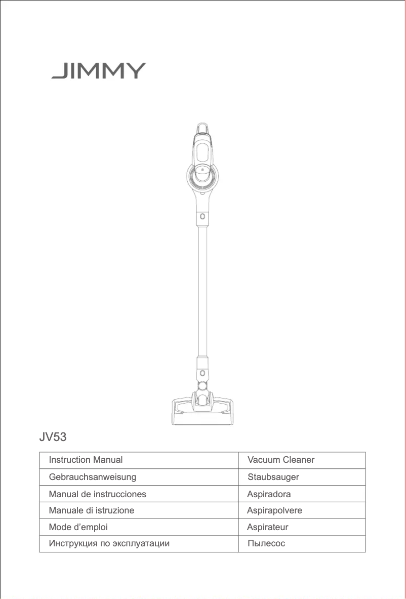 Page n°1 - Manuel utilisateur JIMMY JV53