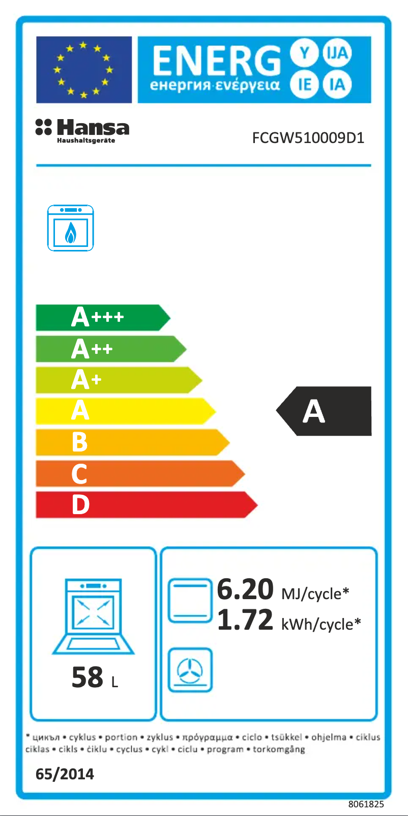 Image de la première page du manuel de l'appareil FCGW510009D1