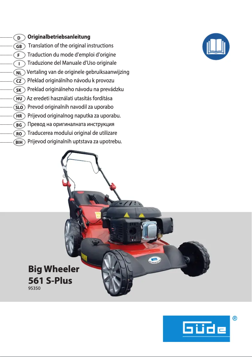 Page 1 de la notice Manuel utilisateur Güde 561 S-Plus Big Wheeler