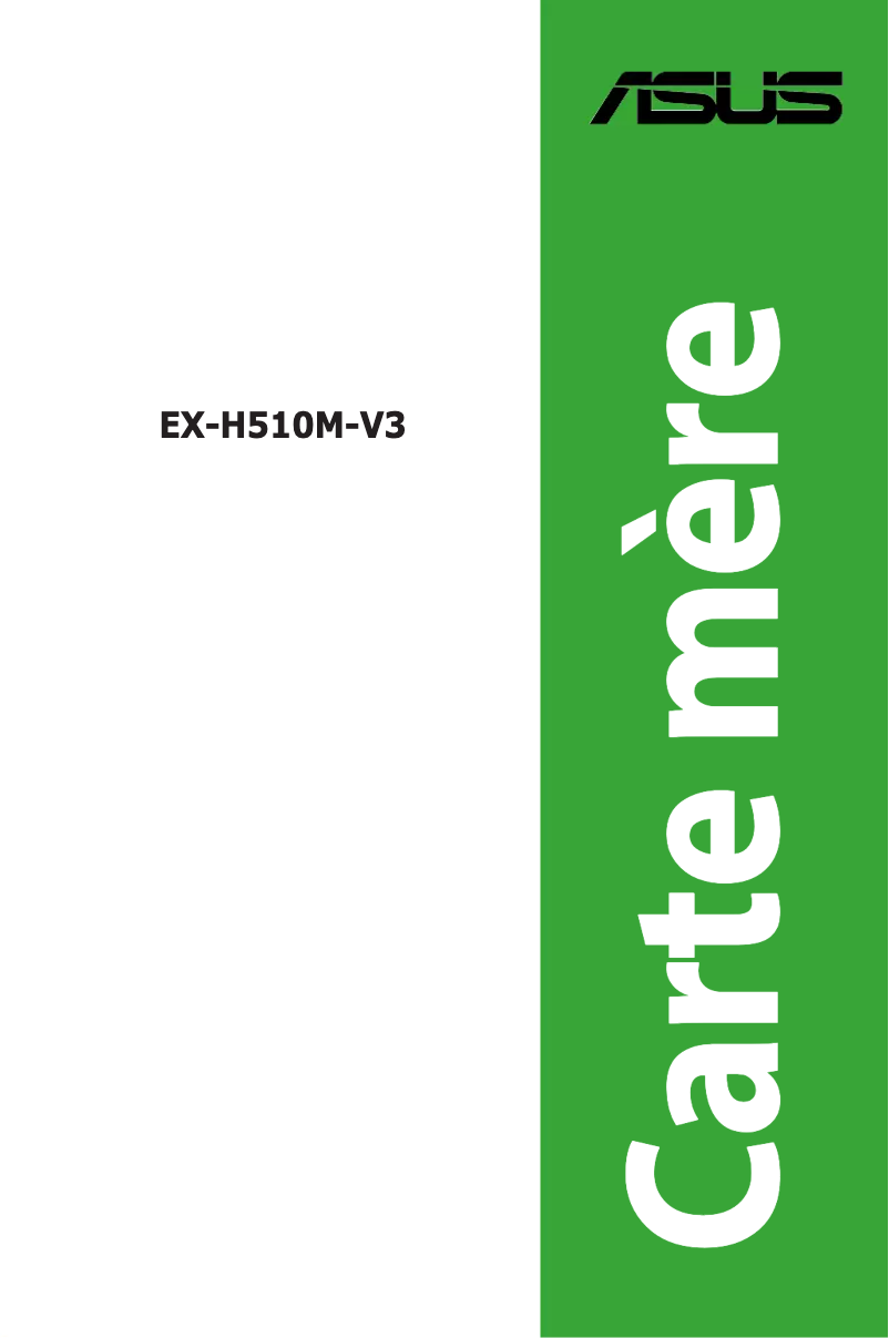 Page 1 de la notice Manuel utilisateur Asus EX-H510M-V3