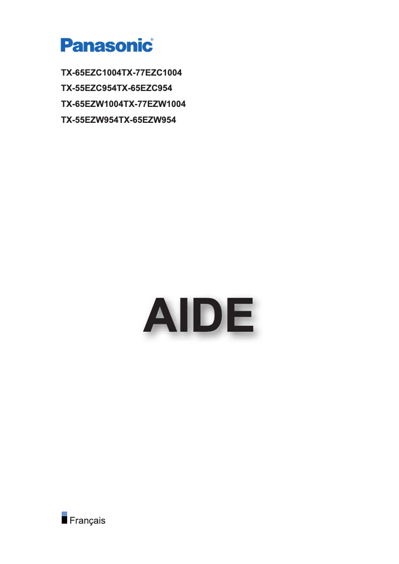 Page 1 de la notice Manuel utilisateur Panasonic TX-77EZC1004