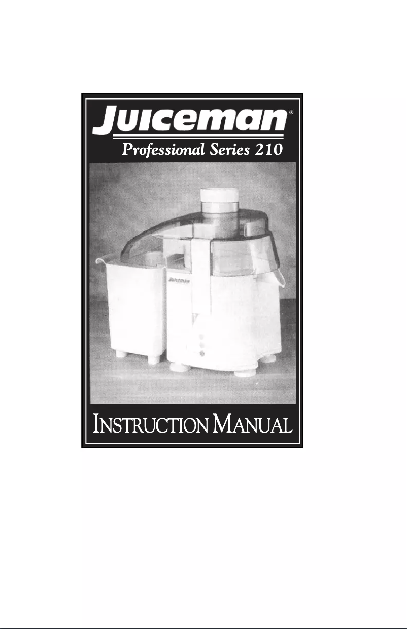 Page 1 de la notice Manuel utilisateur Juiceman JM210A
