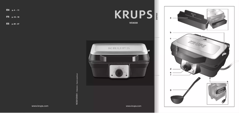 Page 1 de la notice Manuel utilisateur Krups WD6008