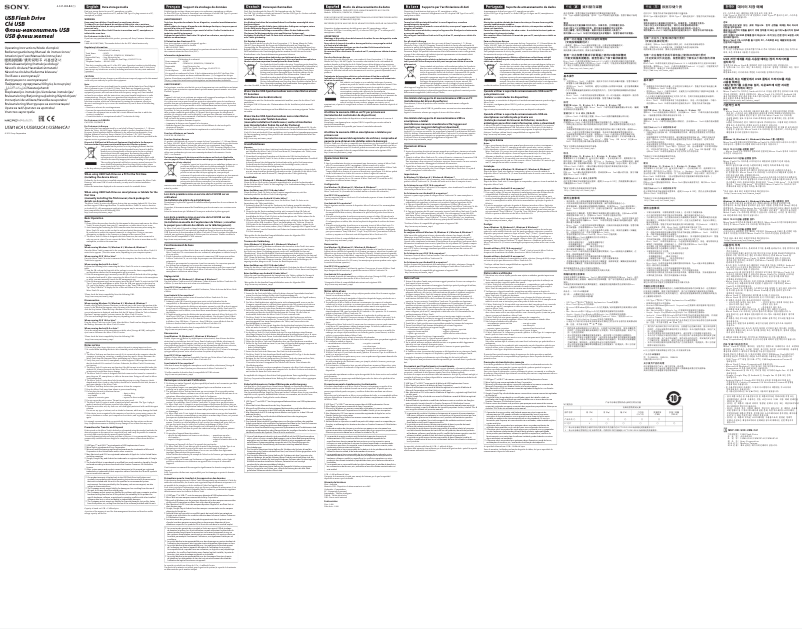 Page 1 de la notice Manuel utilisateur Sony USM64CA1