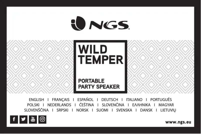 Page n°1 - Manuel utilisateur NGS WILD Temper