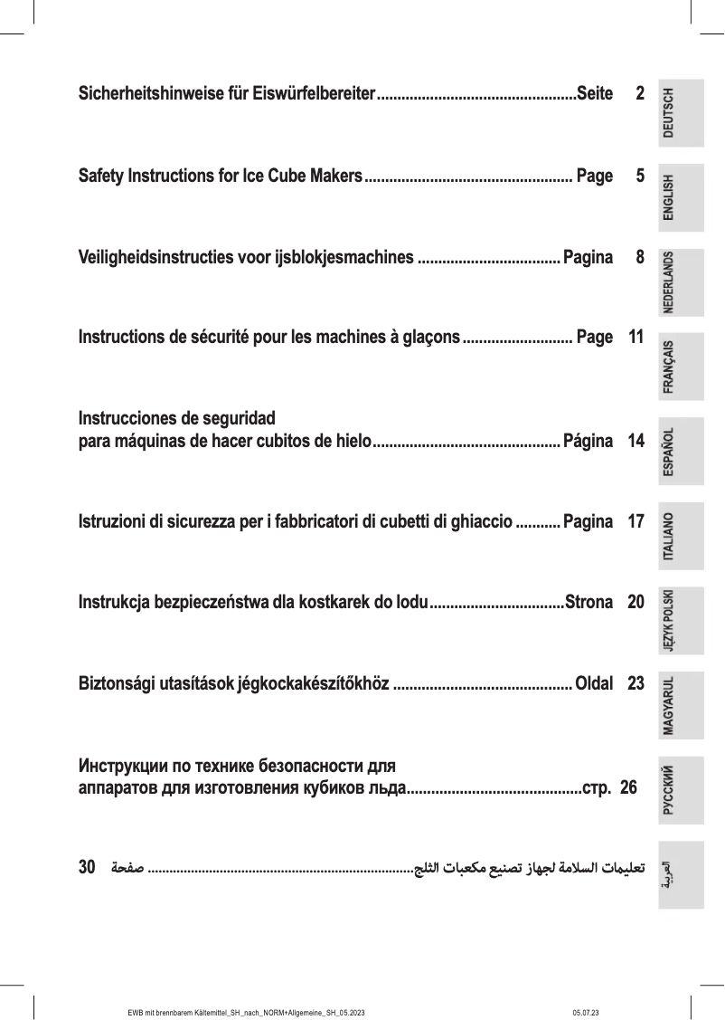 Image de la première page du manuel de l'appareil EWB 6068 CB