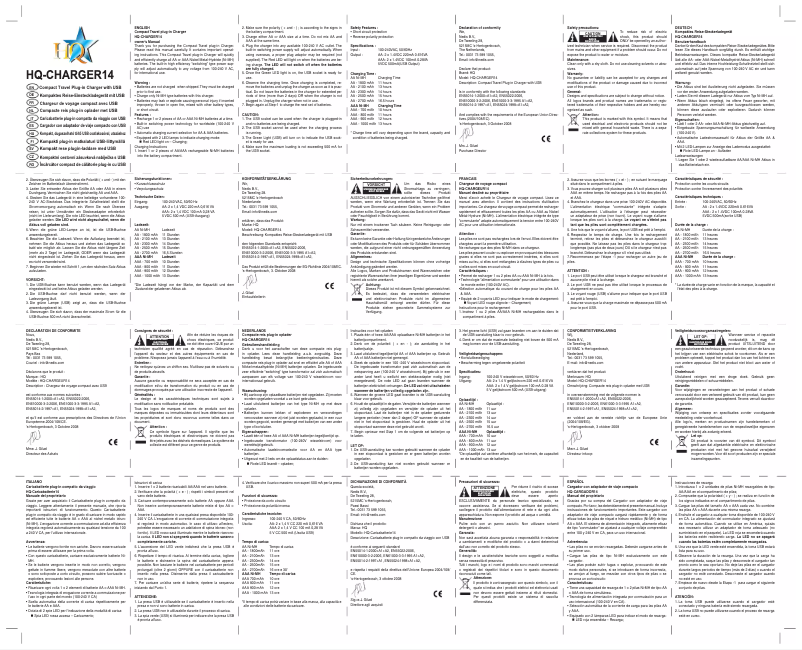 Image de la première page du manuel de l'appareil CHARGER14