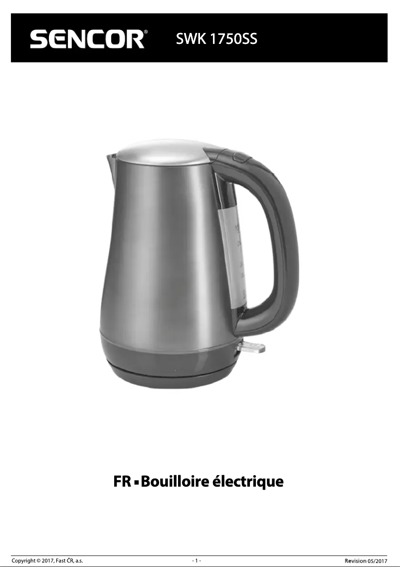 Page n°1 - Manuel utilisateur Sencor SWK1750SS