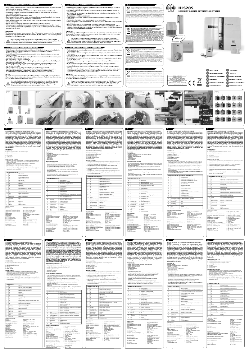 Page 1 de la notice Manuel utilisateur Elro HIS20S