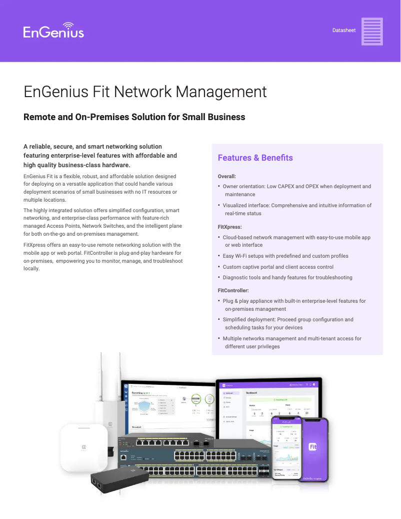 Page n°1 - Fiche technique EnGenius EWS7952P-FIT
