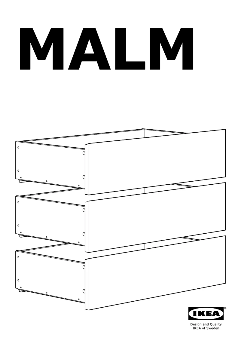 Page 1 de la notice Manuel utilisateur Ikea MALM 303.546.22