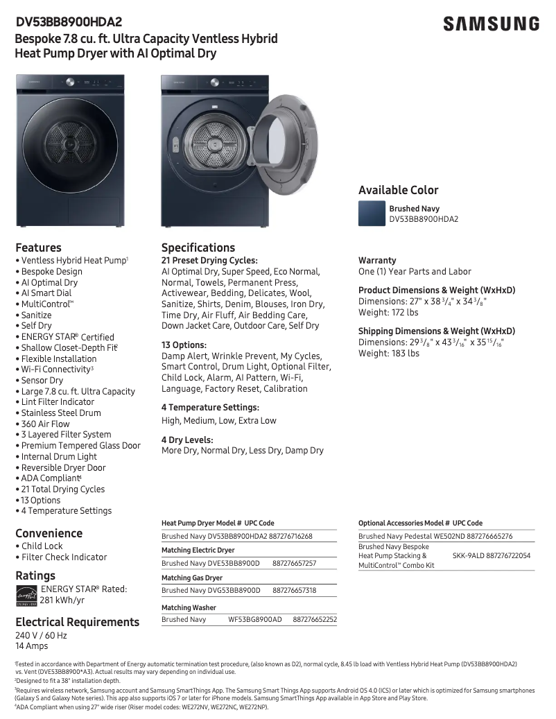 Image de la première page du manuel de l'appareil DV53BB8900HD