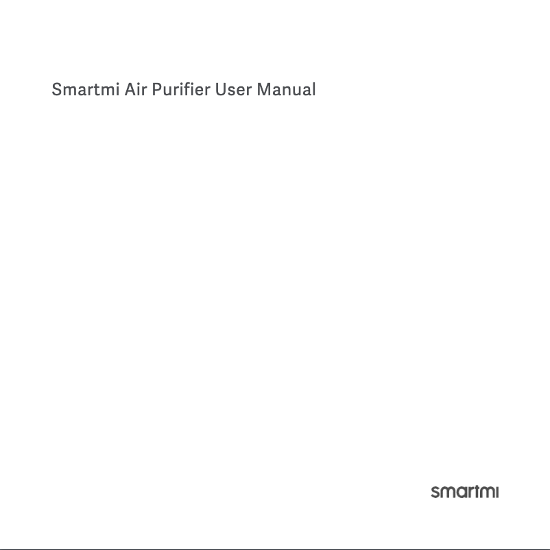 Image de la première page du manuel de l'appareil SmartMi Air Purifier