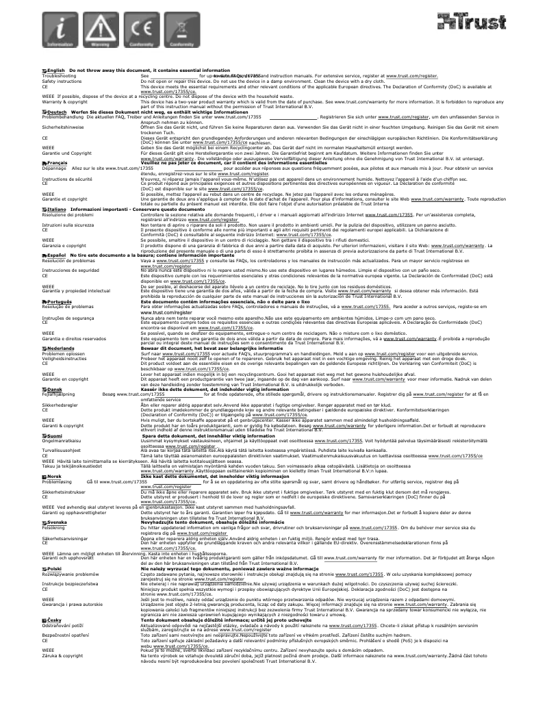 Página 1 del manual Manual de usuario Trust Vivy