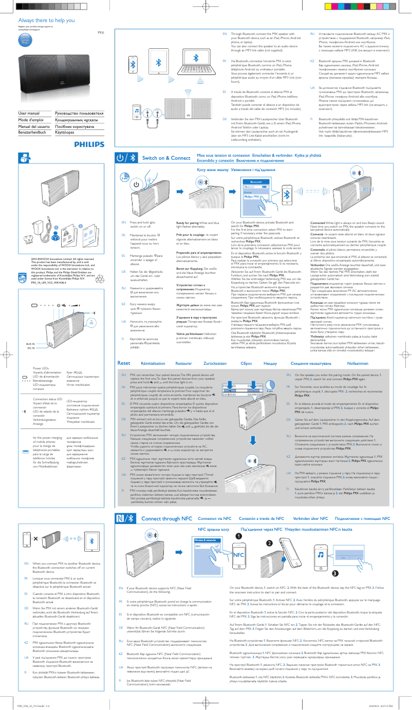 Page 1 de la notice Manuel utilisateur Philips Fidelio P9X