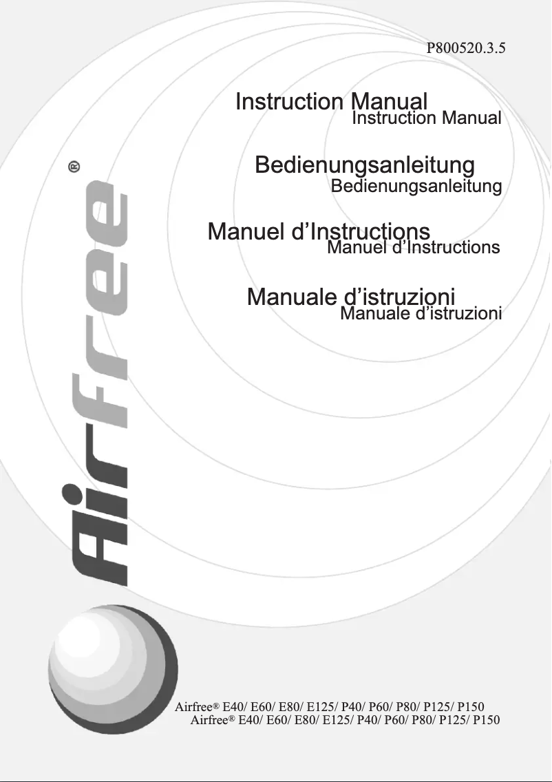 Página 1 del manual Manual de usuario Airfree Babyair E40
