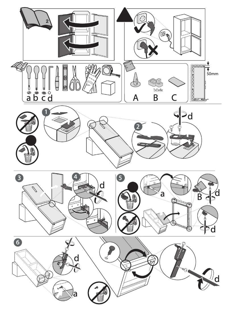 Page 1 de la notice Instructions de sécurité Whirlpool WFNF 81E OX 1