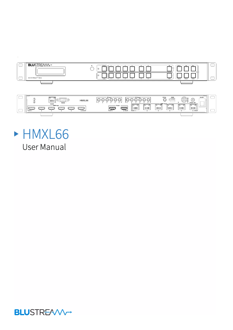 Page n°1 - Manuel utilisateur Blustream HMXL66