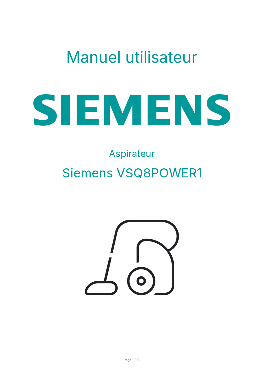 Page n°1 - Manuel utilisateur Siemens VSQ8POWER1