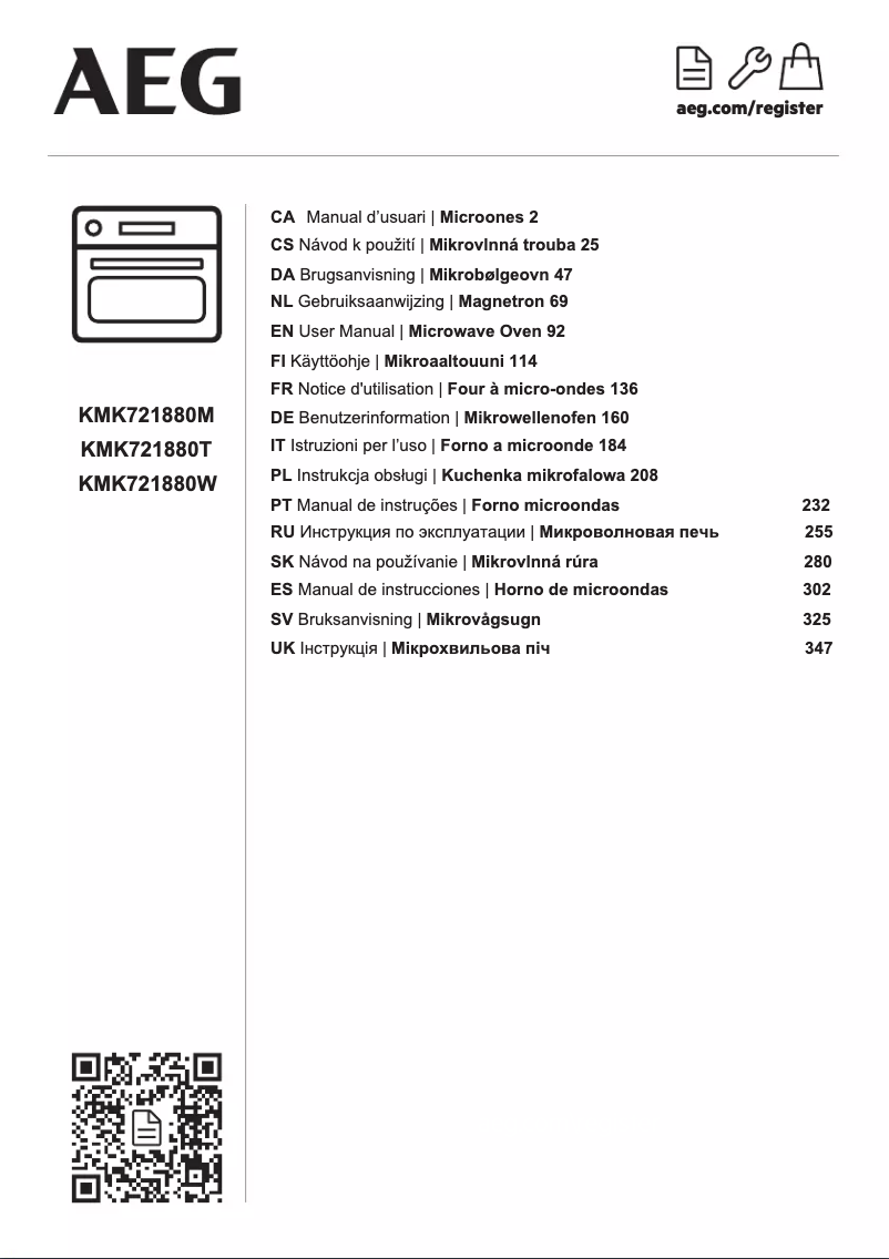 Image de la première page du manuel de l'appareil KMK721880T